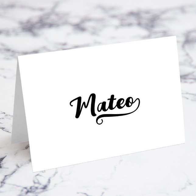 Bold Brush Script End O Swash Name Place Cards (Bold Brush Script End O Swash Name Place Cards)