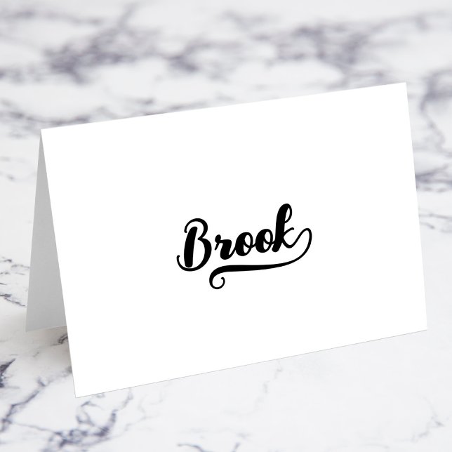 Bold Brush Script K Swash Name Place Cards (Bold Brush Script K Swash Name Place Cards)