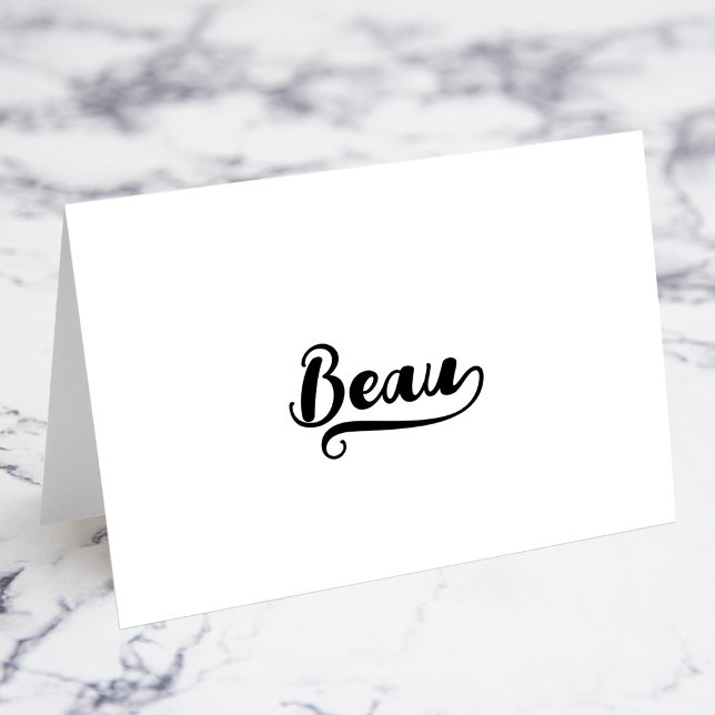 Bold Brush Script U Swash Name Place Cards (Bold Brush Script U Swash Name Place Cards)