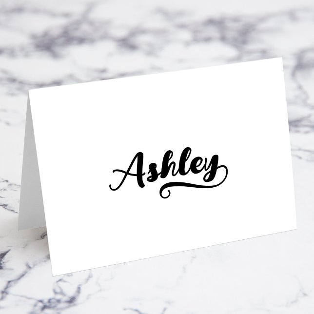 Bold Brush Script Y Swash Name Place Cards (Bold Brush Script Y Swash Name Place Cards)