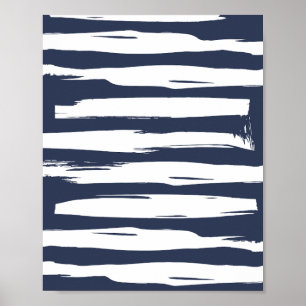 Bold Brushstroke Stripes Poster