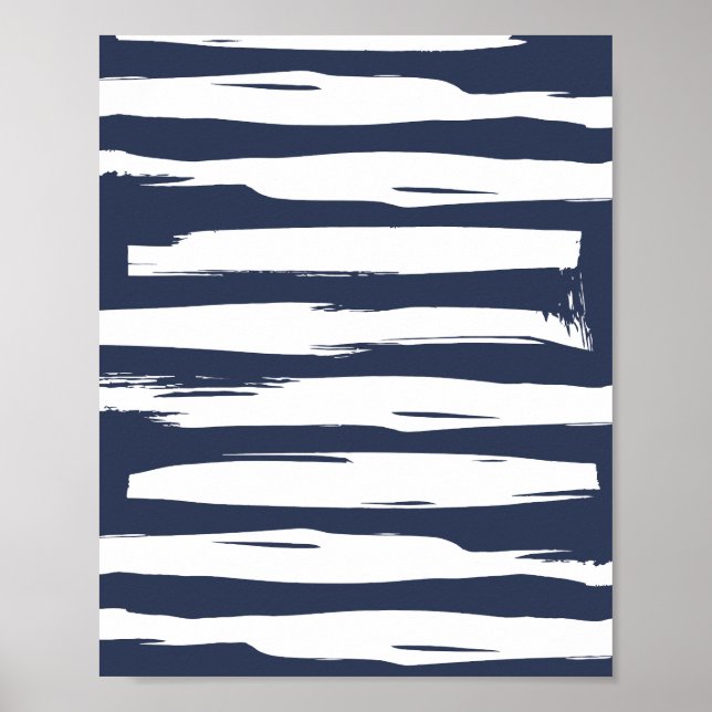 Bold Brushstroke Stripes Poster (Front)