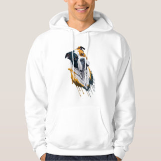 Bold Bulldog Drip – Artistic Dog T-Shirt Design Hoodie