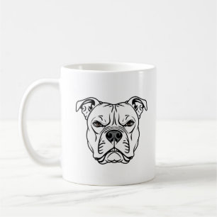 Bold Bulldog Face Illustration  Coffee Mug