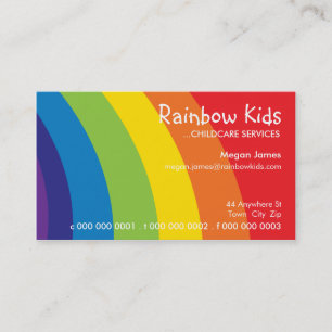 BOLD BUSINESS CARD :: fun rainbow 2L