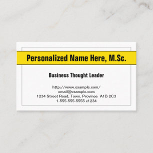 Bold Business Thought Leader Business Card