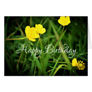 Bold Buttercups and Blades of Grass Happy Birthday