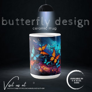 Bold Butterfly Design Ceramic Mug
