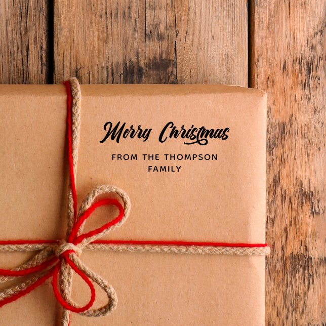 Bold Calligraphy Merry Christmas From Rubber Stamp (Creator Uploaded)