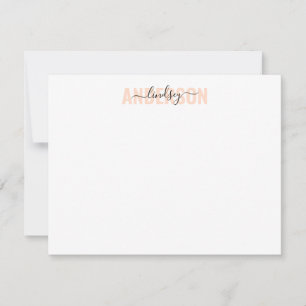 Bold Calligraphy Orange Personalised Card