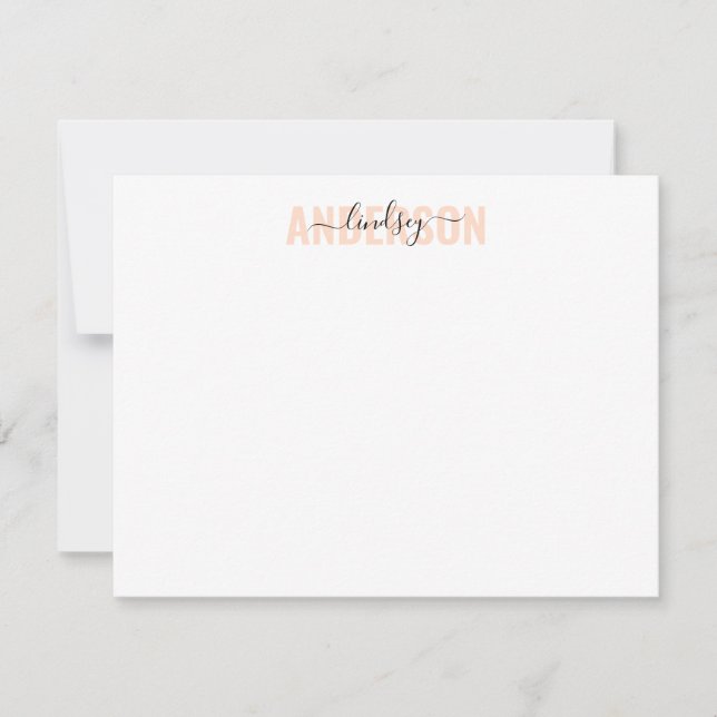 Bold Calligraphy Orange Personalised Card (Front)