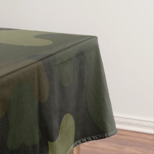 Bold Camouflage Pattern Outdoor Enthusiasts Hunter Tablecloth