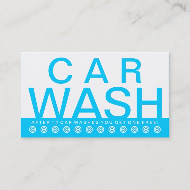 bold CAR WASH customer loyalty card (Front)