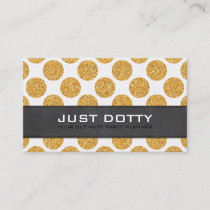 BOLD CARD polka dots chalkboard rich gold glitter