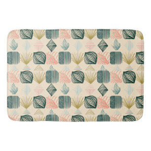 Bold Caribbean Tribal Mudcloth: Boho Buttercream Bath Mat