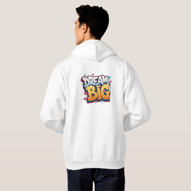 Bold Cartoon Pop Art Graffiti – "Dream Big" 3D  Hoodie (Back Full)