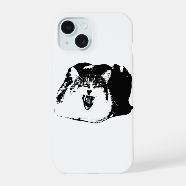 Bold Case, Cat Mark iPhone 15 Case (Back)