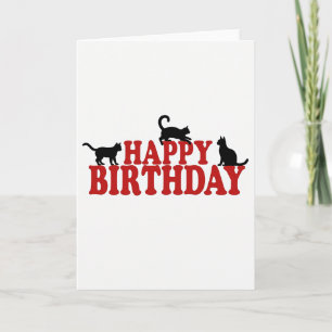 Bold Cat Birthday Card