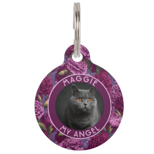 Bold Cat Owner Gift Carnations Pet Tag