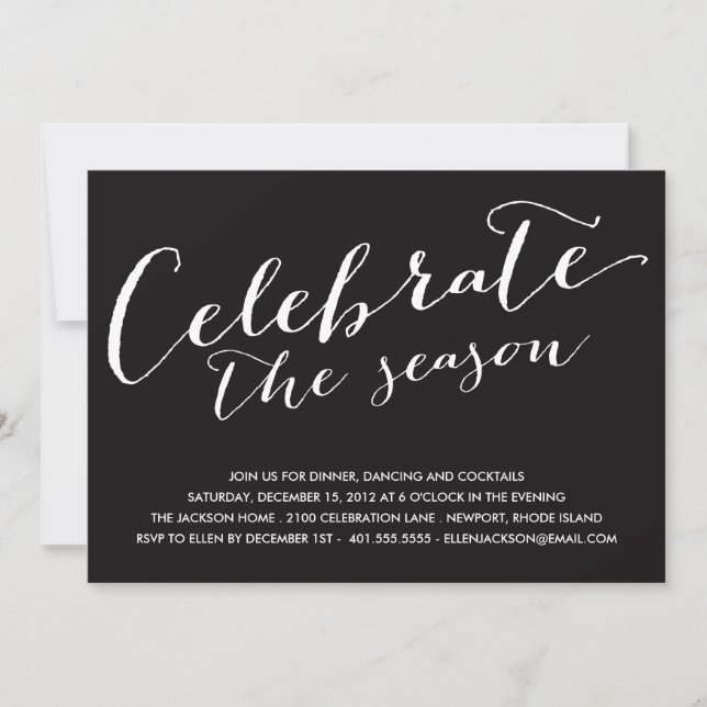 BOLD CELEBRATION | HOLIDAY PARTY INVITATION (Front)