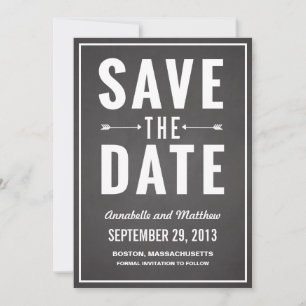 Bold Chalkboard Save the Date Announcement