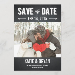 Bold Chalkboard Save The Date Cards
