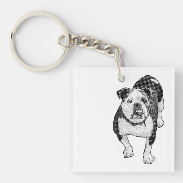 Bold Charm, Manga Bulldog Fob Key Ring (Front)
