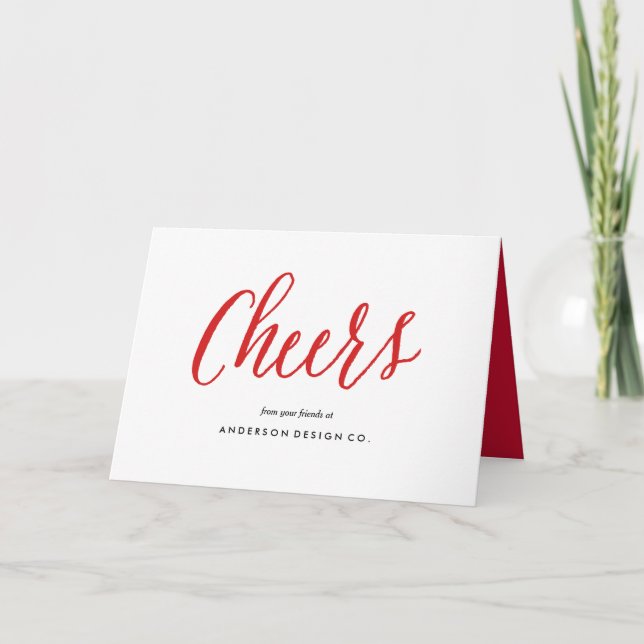 Bold Cheers Corporate Holiday Card (Front)