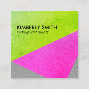 Bold Chic Speckled Colour Blocks Square Business Card
