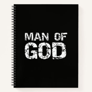 Bold Christian Quote for Men Faith Saying Gift Man Notebook