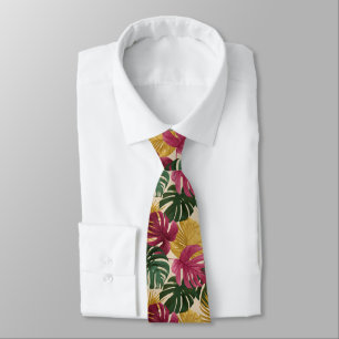 Bold Christmas Gift For Boyfriend Tropical Floral Tie