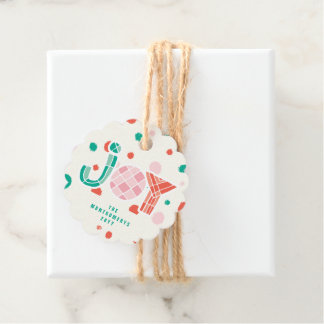 Bold Chunky Geometric Joy Colourful Dots Modern Favour Tags