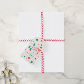 Bold Chunky Geometric Joy Colourful Dots Modern Gift Tags