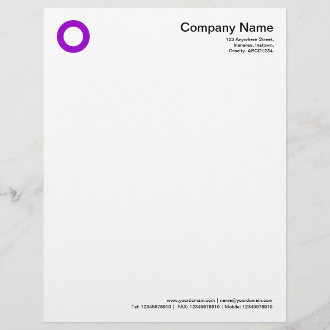 Bold Circle - Purple Letterhead (Front)