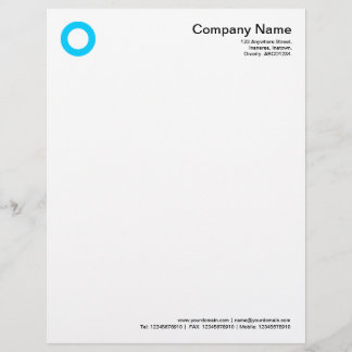Bold Circle - Sky Blue Customized Letterhead