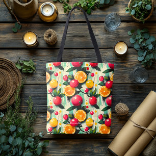 Bold Citrus Fruit Pattern – Vibrant Botanical Tote Bag