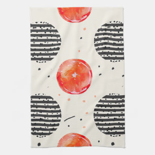 Bold Citrus Slice Stripes (10) Tea Towel