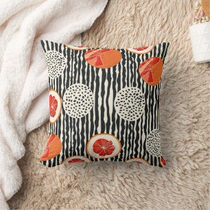 Bold Citrus Slice Stripes (1) Cushion