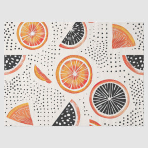 Bold Citrus Slice Stripes (2) Tissue Paper
