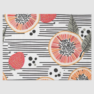 Bold Citrus Slice Stripes (3) Tissue Paper