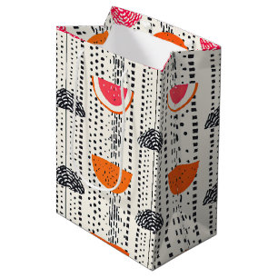 Bold Citrus Slice Stripes (4) Medium Gift Bag