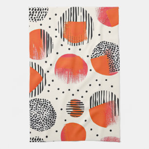 Bold Citrus Slice Stripes (4) Tea Towel