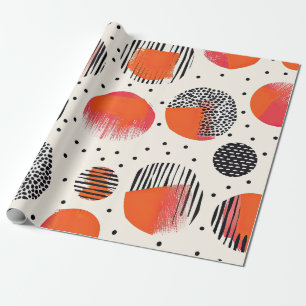 Bold Citrus Slice Stripes (4) Wrapping Paper