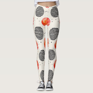 Bold Citrus Slice Stripes (5) Leggings