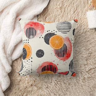 Bold Citrus Slice Stripes (6) Cushion