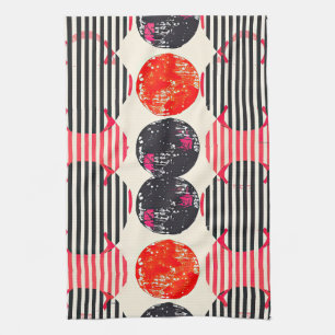 Bold Citrus Slice Stripes (7) Tea Towel