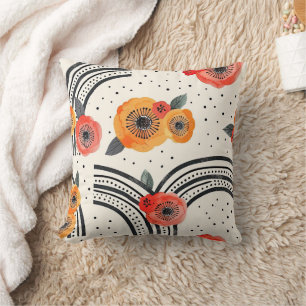 Bold Citrus Slice Stripes (9) Cushion