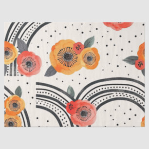 Bold Citrus Slice Stripes (9) Tissue Paper
