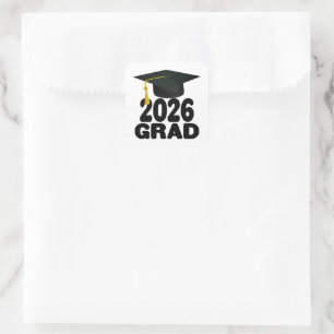 Bold Class of 2026 Graduation  Square Sticker