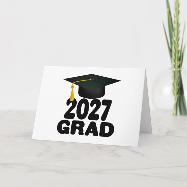 Bold Class of 2027 Graduation Card (Front)